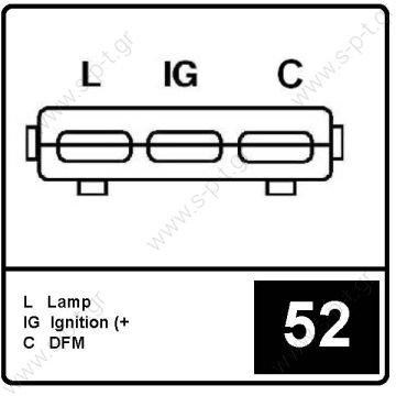 DENSO 102211-2600    ΔΥΝΑΜΟ DENSO 75A/12V SUZUKI SWIFT 1.3-1.5(05-10) - JIMNY 1.3 16V(01-18) - IGNIS 1.3(00-03) - IGNIS 1.5(03-08) - LIANA 1.3-1.6-1.6i(01-07) - SX4 12V 75 Amp    PV4 x 54.5  102211-2600 Lucas LRA2270 Hella JA1803 Suzuki - 